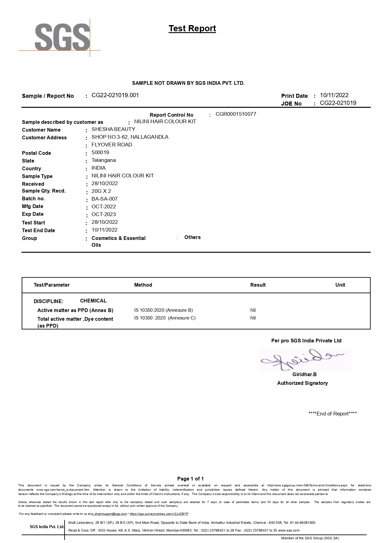 Buy Nilini Ayurvedic Hair Color Kit by Shesha Ayurveda