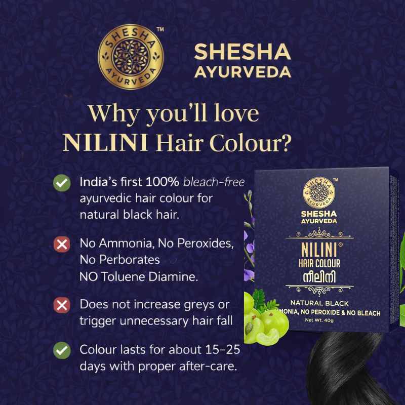 NILINI Ayurvedic Hair Color Kit – Natural Black