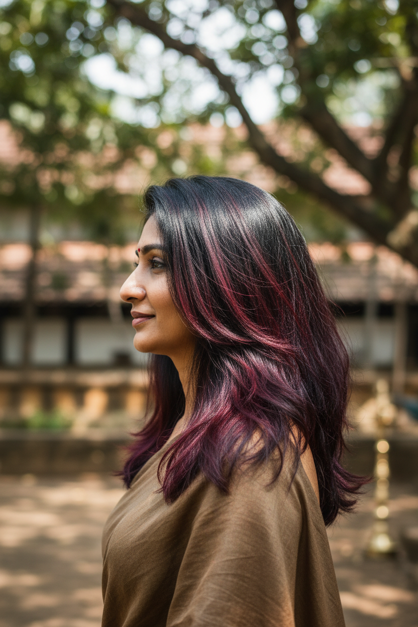 NILINI Burgundy — India's first bleach-free Ayurvedic burgundy hair colour